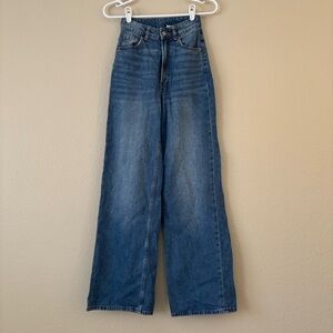 H&M high waisted wide leg jeans